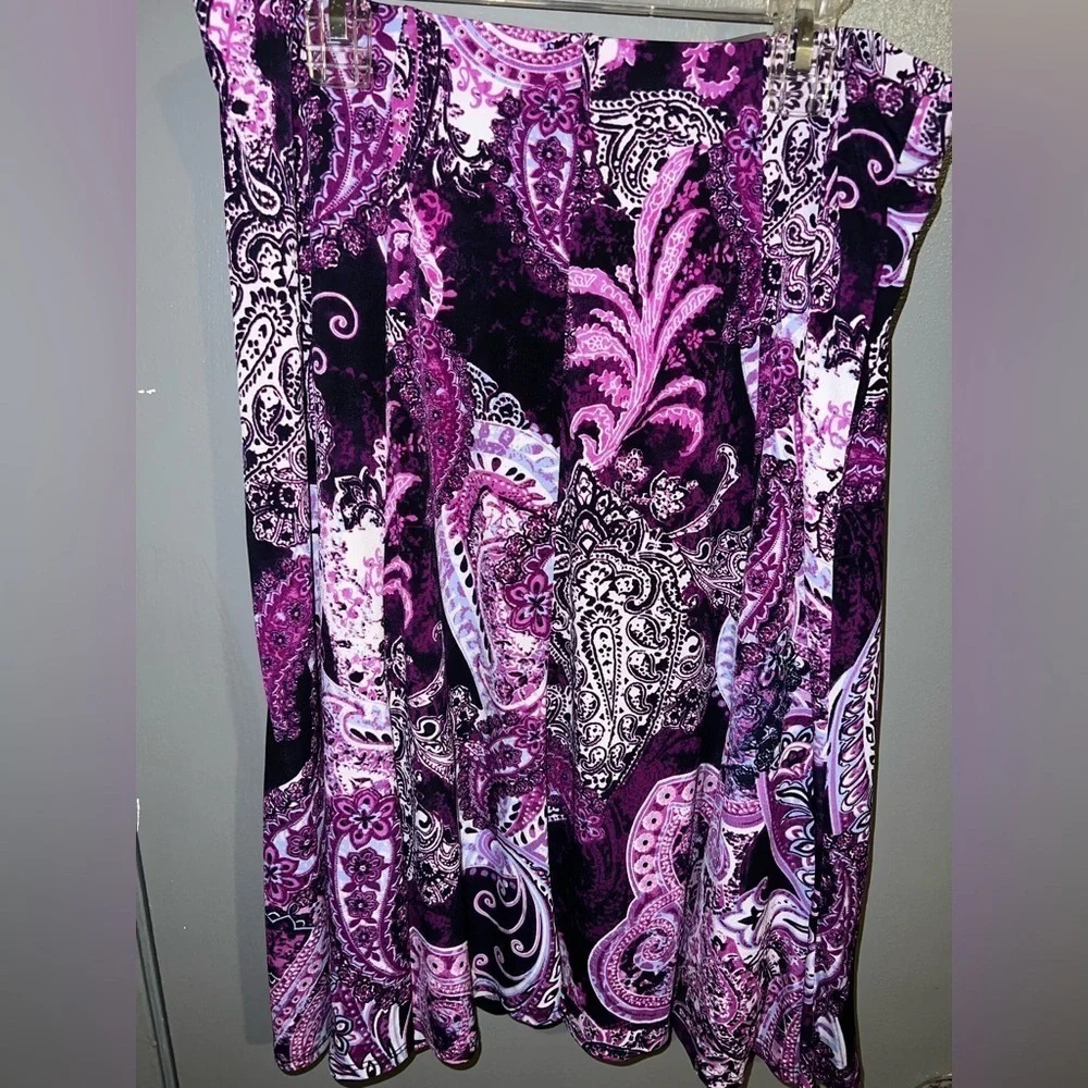 ALLISON Daley purple paisley skirt